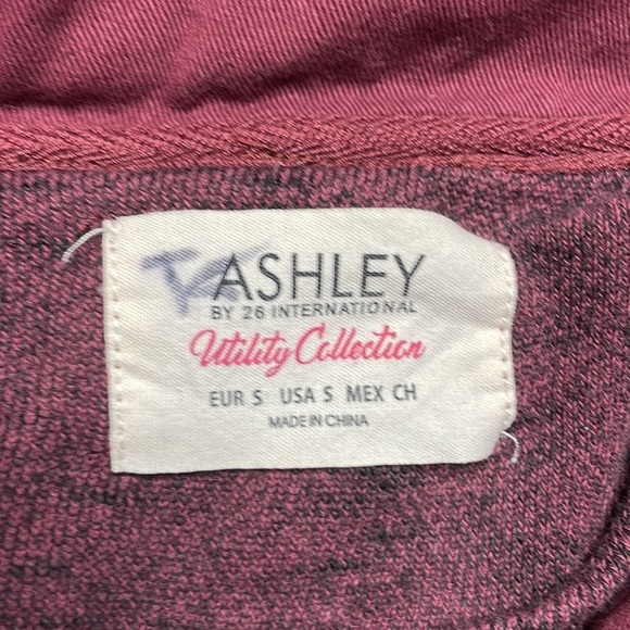 ASHLEY by 26 International Juniors Maroon Wine Hooded Utility Jacket, size small - Picture 4 of 12